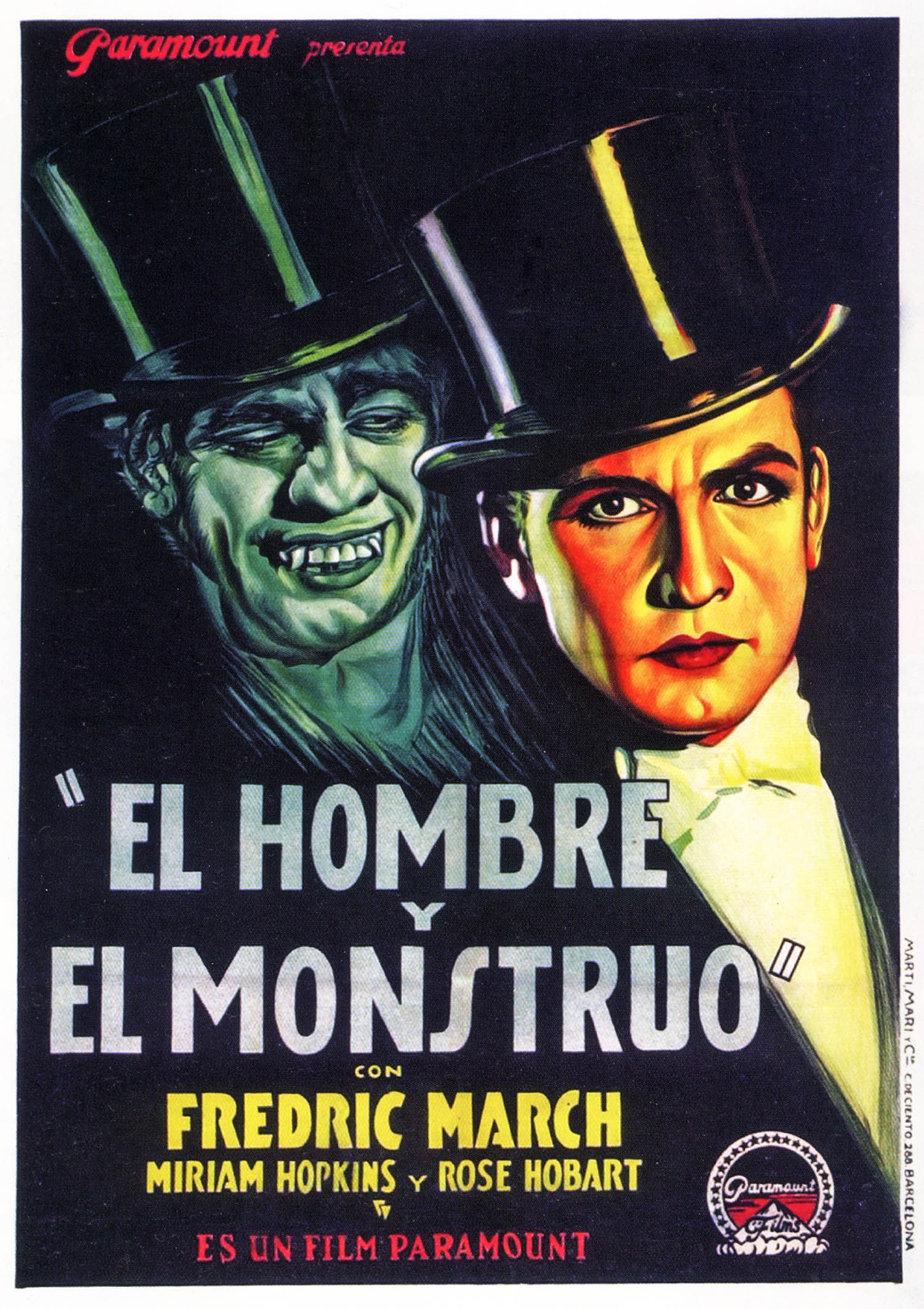 Cartel deEl hombre y el monstruo