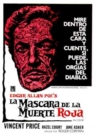 Cartel deLa máscara de la muerte roja