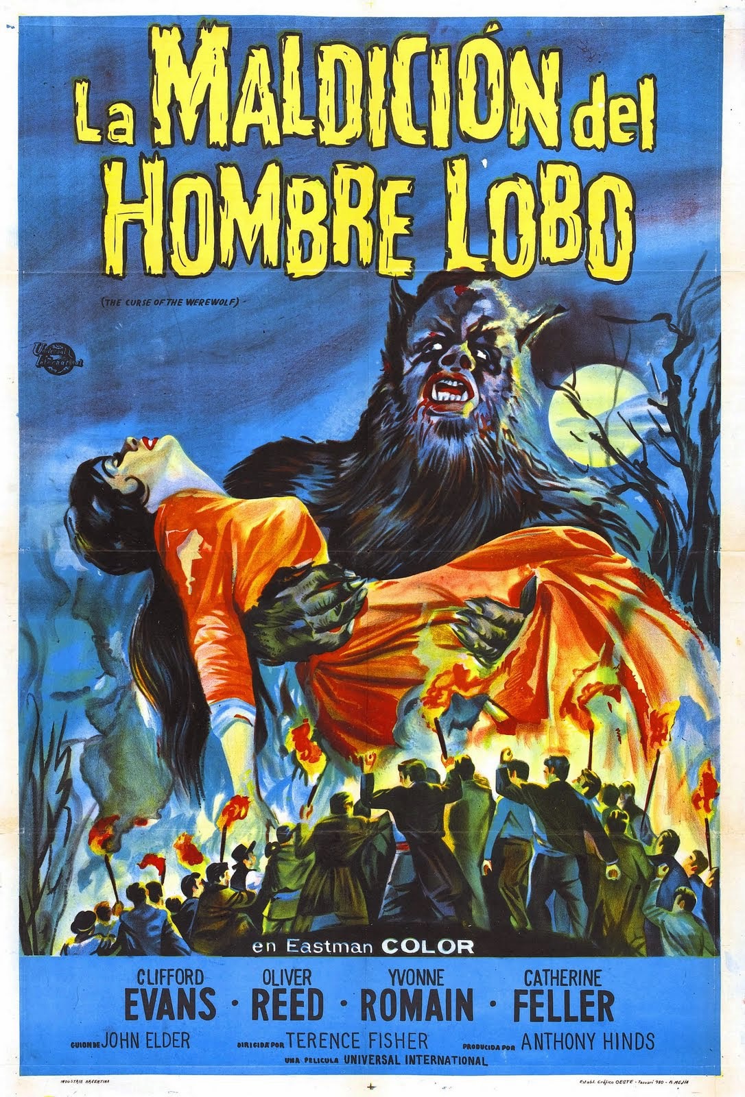 Cartel deLa maldición del hombre lobo