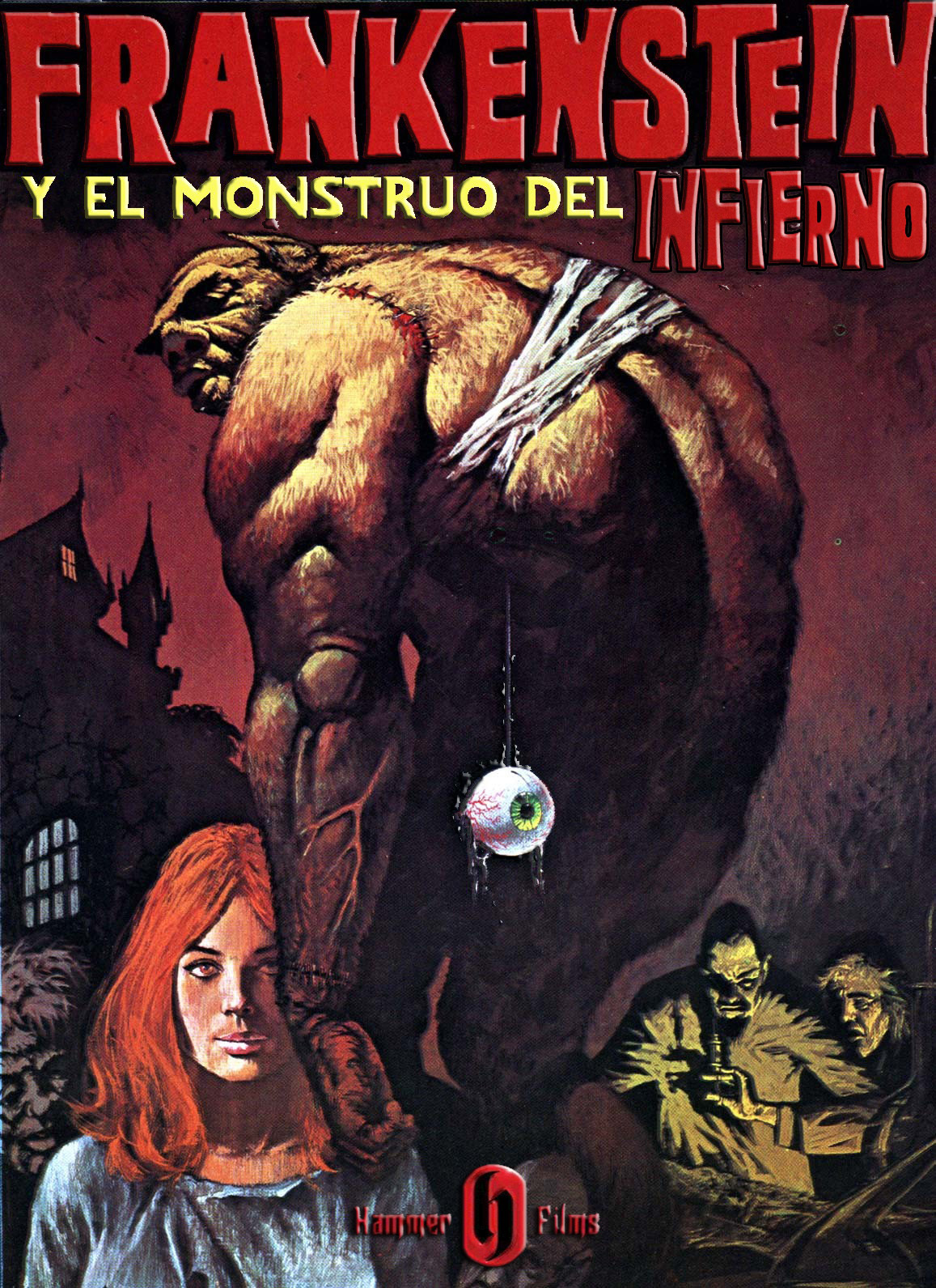 Cartel deFrankenstein y el monstruo del infierno