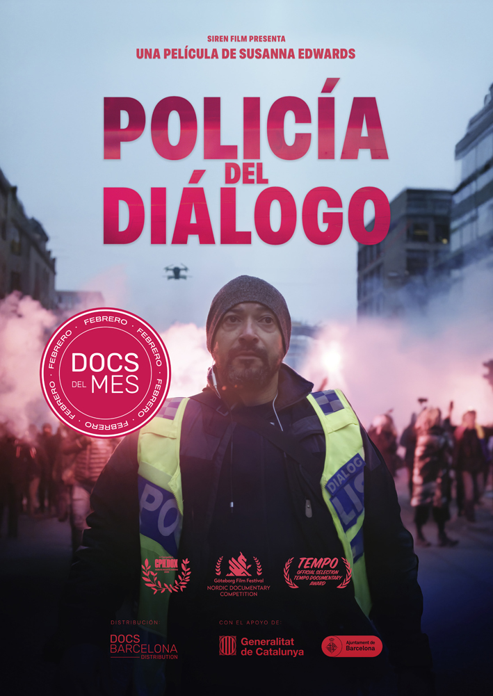 Cartel de Policía del diálogo